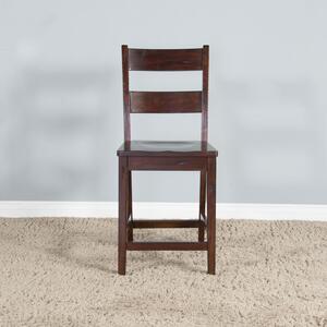 1508RM-24 24"H Ladderback Barstool, Wood Seat