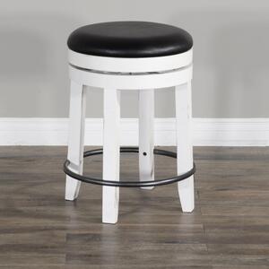 1624EC-24 24"H Swivel Stool, Cushion Seat