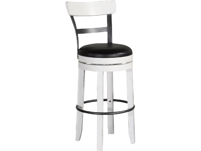 1624EC-B30 30"H Barstool W/ Back & Swivel, Cushion Seat