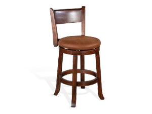 1646DC-B24 24"H Swivel Barstool, Cushion Seat & Back