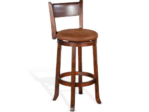 1646DC-B30 30"H Swivel Barstool, Cushion Seat & Back