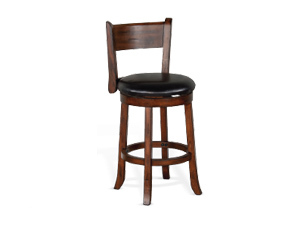 1646VM-B24 24"H Swivel Barstool, Cushion Seat & Back