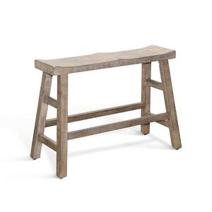1671BP-24 Beach Pebble 24"H Bench, Wood Seat