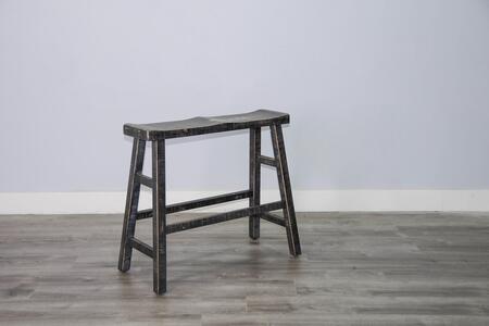 1671BS-30 Black Sand 30'H Bench, Wood Seat