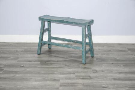 1671SG-24 Sea Grass 24"H Bench, Wood Seat