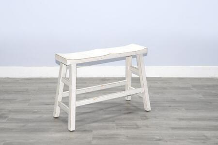 1671WS-24 White Sand 24"H Bench, Wood Seat