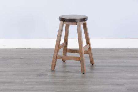 1701AB-24 24"H Stool, Wood Seat