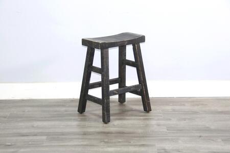 1768BS-24 Black Sand 24"H Saddle Seat Stool