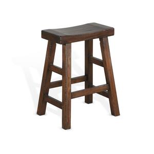 1768DC2-24 24"H Saddle Seat Stool, Wood Seat
