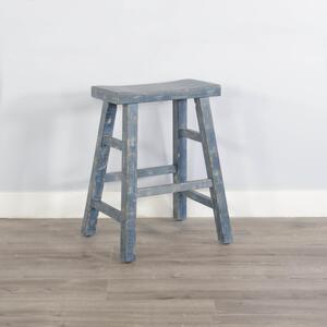 1768OB-24 Ocean Blue 24"H Saddle Seat Stool