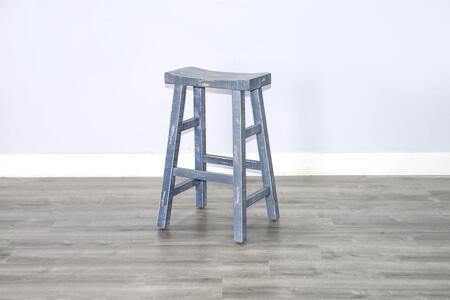 1768OB-30 Ocean Blue 30"H Saddle Seat Stool