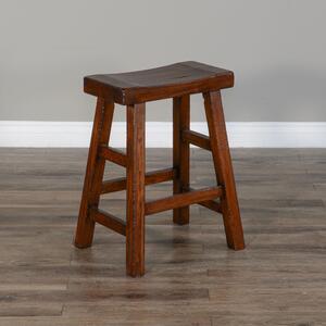 1768VM-24 24"H Saddle Seat Stool, Wood Seat