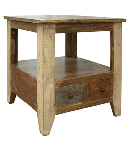 IFD965END 2 Drawer End Table "Antique"