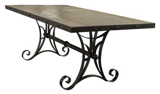 IFD962TABLE-MC Iron Base Dining Table "Antique"