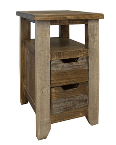 IFD9661CST 2 Drawer Chairside Table "Antique"