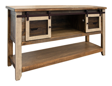IFD9661SOF 4 Drawer 2 Doors Sofa Table "Antique"