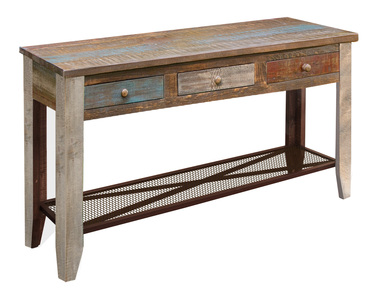 IFD968SOFA 3 Drawer Sofa Table "Antique"