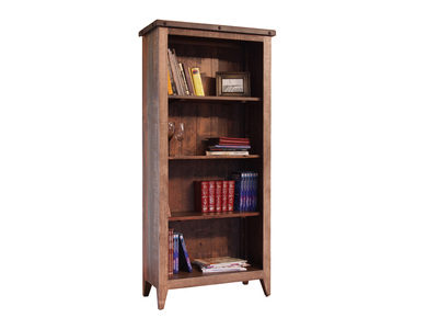 IFD966BKCS-70 Bookcase, 12 Different Positions Available for Shelves (1 Middle Fixed Shelf + 2) "Antique"