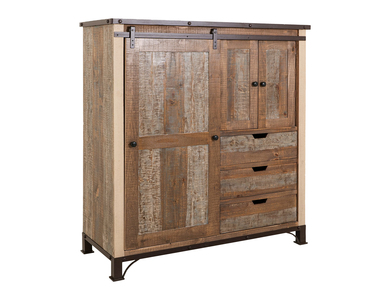 IFD966GTCH 3 Drawer 1 Sliding Door 2 Door Gentleman"s Chest "Antique"