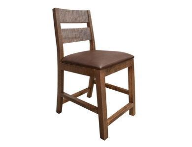 IFD9671BST24 Faux Leather Seat 24" Barstool "Antique"