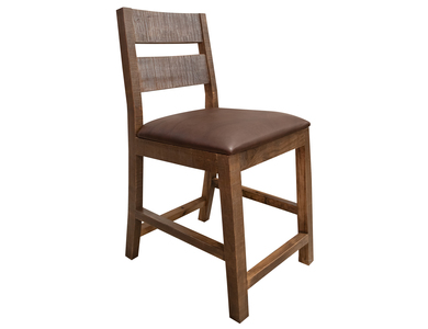 IFD9671BST30 Faux Leather Seat 30" Barstool "Antique"