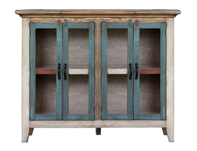 IFD967CONS-MC 4 Glass Door 50" Console "Antique"