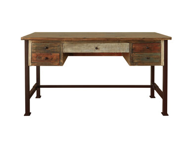 IFD967DESK 5 Drawer Desk "Antique"