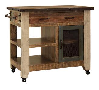 IFD9671KSL 1 Drawer, 1 Mesh Door Kitchen Island "Antique"