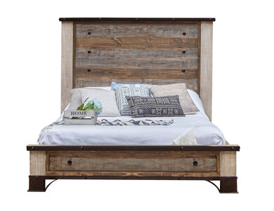Bed - Queen Size, Multicolor "Antique"