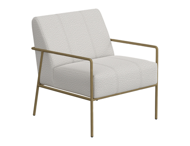 IUP611-ACH-101 Wooden Frame & Metal Base, Armchair "Aragon"