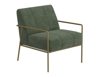 IUP611-ACH-111 Wooden Frame & Metal Base, Armchair "Aragon"