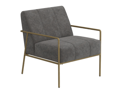 IUP611-ACH-121 Wooden Frame & Metal Base, Armchair "Aragon"