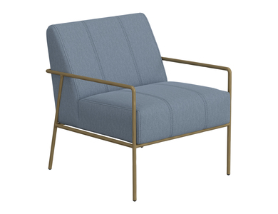 IUP611-ACH-190 Wooden Frame & Metal Base, Armchair "Aragon"