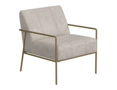 IUP611-ACH-210 Wooden Frame & Metal Base, Armchair "Aragon"