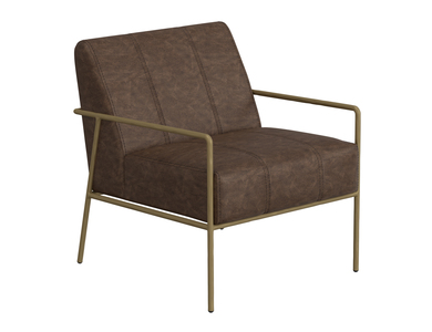 IUP611-ACH-212 Wooden Frame & Metal Base, Armchair "Aragon"