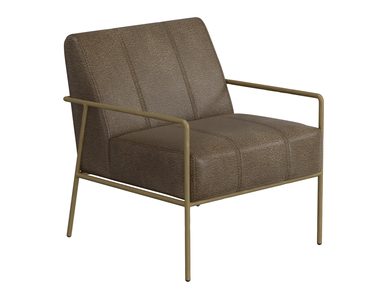 IUP611-ACH-215 Wooden Frame & Metal Base, Armchair "Aragon"