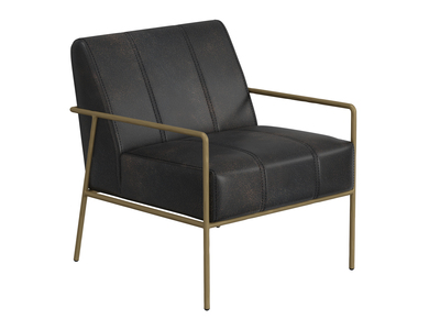 IUP611-ACH-216 Wooden Frame & Metal Base, Armchair "Aragon"