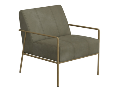 IUP611-ACH-232 Wooden Frame & Metal Base, Armchair "Aragon"