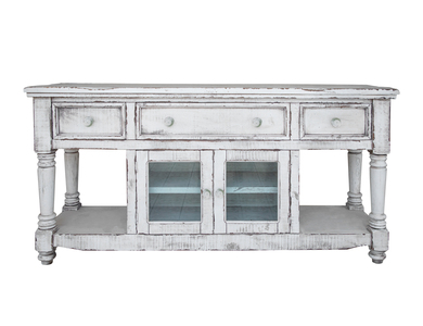 IFD7333STN70WT 3 Drawer 2 Doors 70" TV Stand "Aruba"