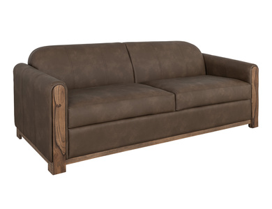 IUP422-SOF-231 Wooden Frame & Base, Two-Cushion Sofa "Balam"