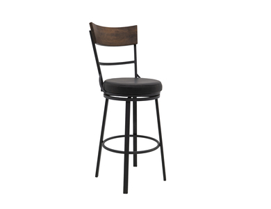 IUP805-BST30-216 Wooden Frame & Metal Base, 30" Upholstered Barstool "Century"