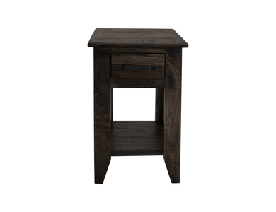 IFD1371CST 1 Drawer, 1 Shelf, Chairside Table "Dark Teak"