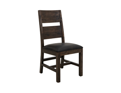 IFD1371CHR Upholstered Seat, Wooden Armchair "Dark Teak"