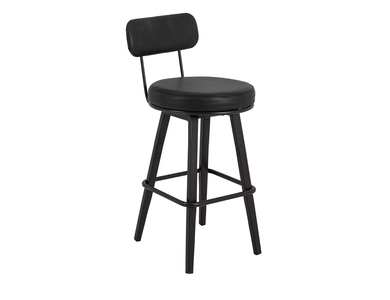 IUP806-BST24-216 Wooden Frame & Metal Base, 24" Upholstered Barstool "Eclipse"