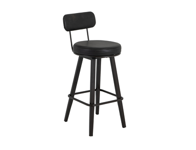 IUP806-BST30-216 Wooden Frame & Metal Base, 30" Upholstered Barstool "Eclipse"