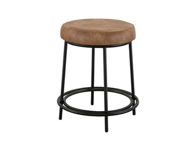 IUP802-STL24-202 Wooden Frame & Metal Base, 24" Stool "Frida"
