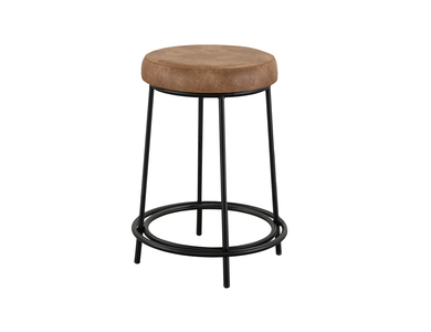 IUP802-STL30-202 Wooden Frame & Metal Base, 30" Stool "Frida"