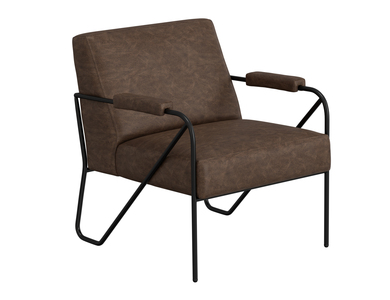 IUP132-ACH-212 Wooden Frame & Metal Base, Armchair "Lotus"