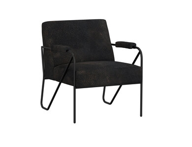 IUP132-ACH-216 Wooden Frame & Metal Base, Armchair "Lotus"