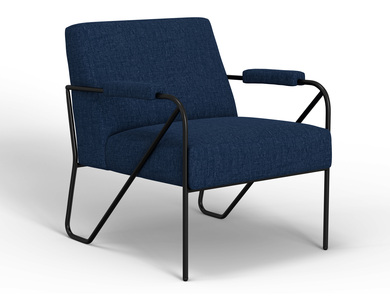 IUP132-ACH-221 Wooden Frame & Metal Base, Armchair "Lotus"
